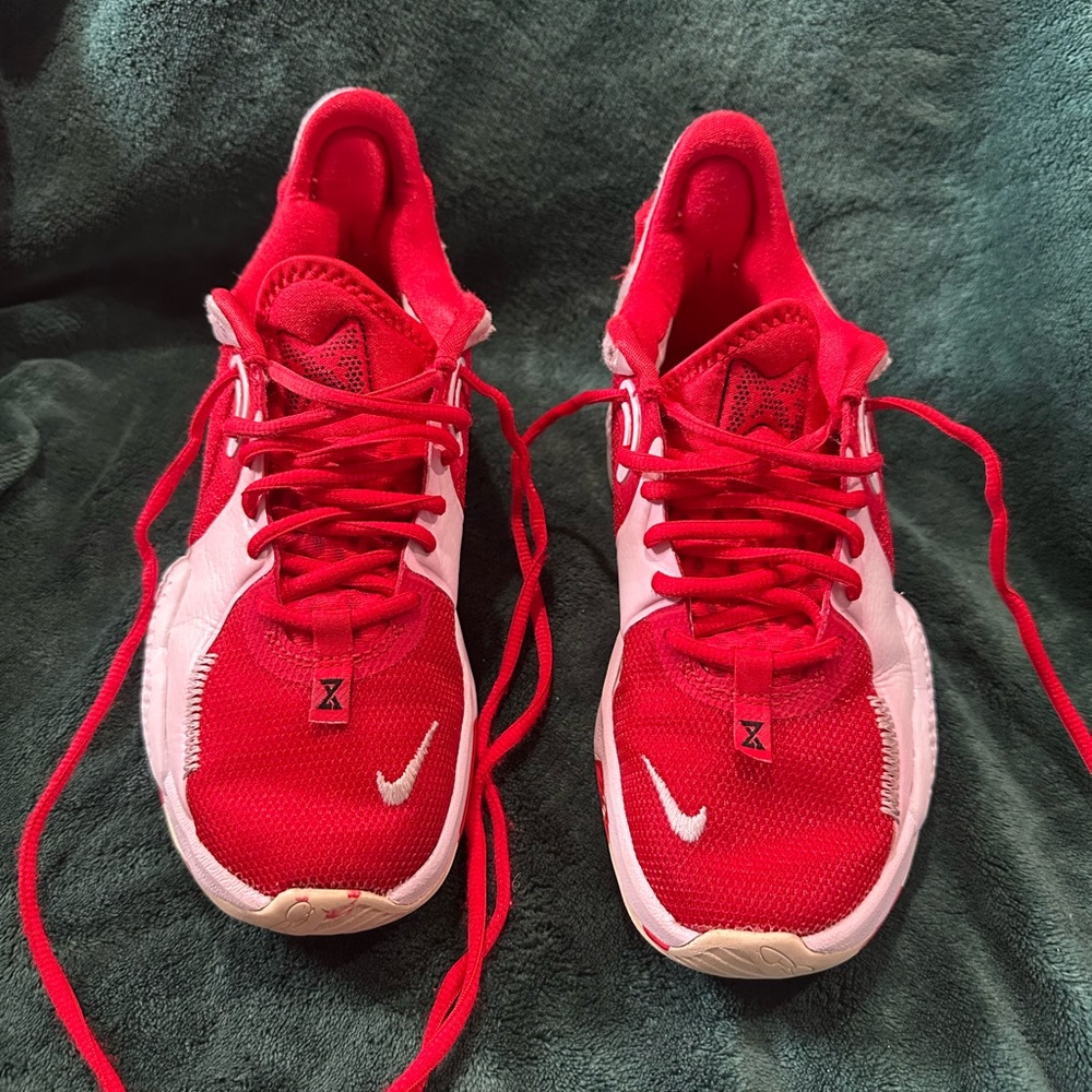 Nike Red and White Athletic Shoes